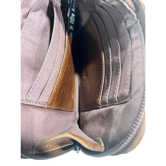 Fossil Genuine Leather Wristlet Multicolor Patchwork Clutch wallet card Holdet - Picture 4 of 4